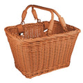 Wicker Picnic Basket for Kids, Small Woven Rattan Basket with Handles Brown Garden Harvest Hamper Basket Empty for Storage Toy Flower Wedding - color: Brown