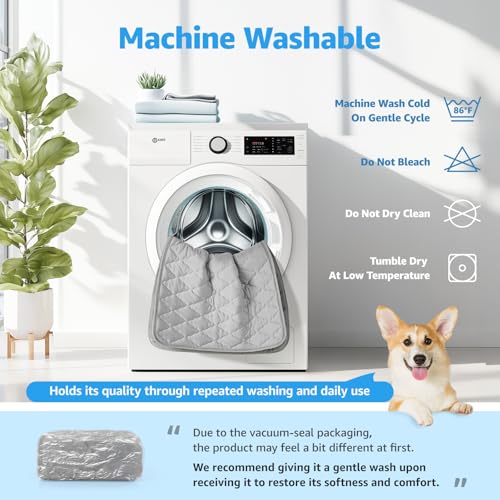 LOOBANI Dog Cooling Mat for Small Medium Dogs/Cats 36"x23"- Dog Cooling Pad, Cool Blanket Machine Washable, Pet Cool Mat for Outdoor, Indoor (Grey, 36"x23") - color: Grey, size: 36"x23"