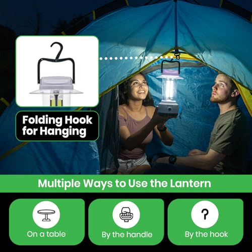 LitezAll LED Lanterns for Power Outages, Brightest Lantern 2000 Lumens - Battery Powered Light Emitting Diode Lantern for Emergency and Camping