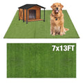 GLOBREEN Extra Large Artificial Grass 7 FT X 13 FT - Pets Fake Grass Turf Rug for Puppy Potty Kennel Flooring Patio Balcony, Easy to Cut Waterproof - size: 7FTX13FT