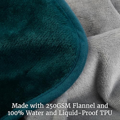 Lavish Home Waterproof Blanket - 80x80 King-Size Blanket for Kids, Pets, and Outdoors - Throw for Bed, Couch, Chair and Car (Green) - color: Green