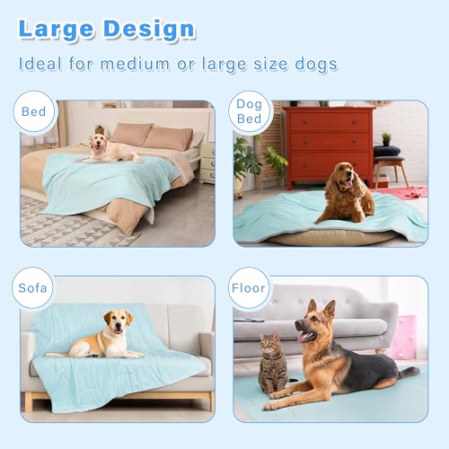 Kritter Planet Summer Cooling Blanket for Dogs, Soft Cooling Mat for Large Medium Dogs, Cooling Dog Bed Cover for Hot Weather, Washable, 50 x 60 inch