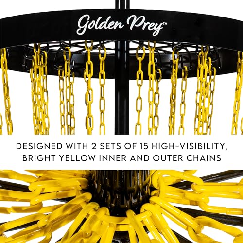 Franklin Sports Disc Golf Baskets - Portable Disc Golf Target with Chains Included - Disc Golf Basket Stand Equipment for Hole + Course Creation - style: Championship Steel Chain