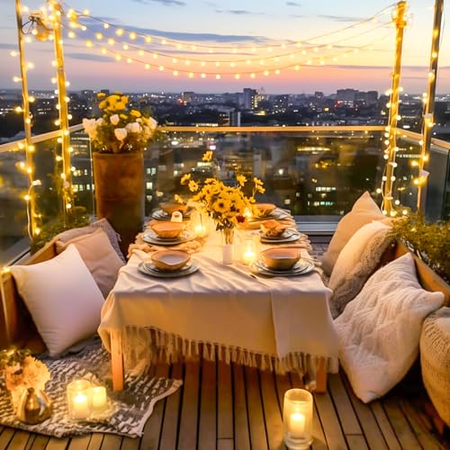 100ft Globe String Lights Indoor Outdoor Waterproof, 200 LED Christmas fairy Lights Plug in with Remote, Connectable Hanging Lights for Bedroom Classroom Camping Patio Wedding Garden Decor, Warm White - color: Warm White, size: 200 LED Plug