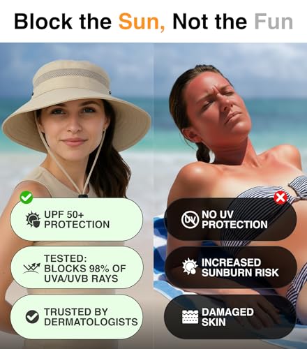 GearTOP Safari Hat for Men Sun Hats for Women UV Protection UPF 50+ Fishing, Gardening, Hiking Hat (22-23 1/2") - color: Beige & Army Green Standard