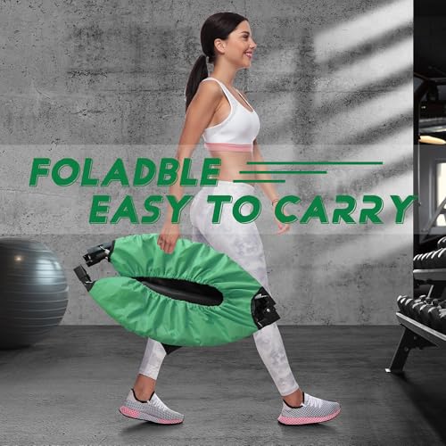 HYD-Parts 40" 48" Mini Trampoline for Adults and Kids Exercise Rebounder with Adjustable Bar Fitness Trampoline Indoor Max Load 330 440lbs - color: Green-40in