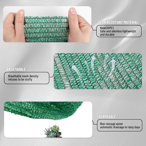 Cool Area 40% Sun Shade Cloth Mesh Tarp with Grommets for Plant Cover 8x10ft Patio Canopy Garden Pergola Greenhouse Car Barn Kennel Dark Green - color: 40% Shade-Dark Green, size: 8FTx10FT