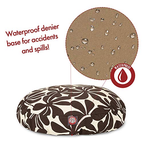 Chocolate Plantation Large Round Indoor Outdoor Pet Dog Bed With Removable Washable Cover By Majestic Pet Products - color: Chocolate, size: Large