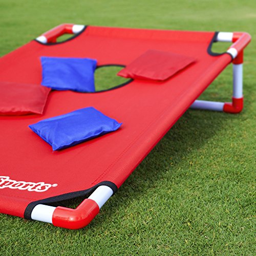 GoSports Portable Cornhole Game Sets – Premium Outdoor Lawn or Beach Toss Game - style: Red & Blue