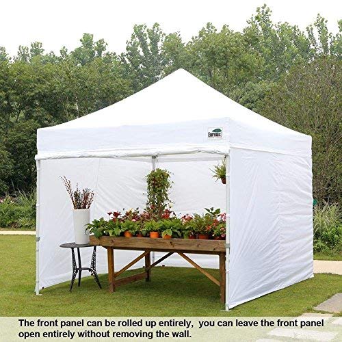 Eurmax USA 10x10 Pop Up Canopy Tent,Commercial Tent with Patented No-Tip Rolling Bag,4 Zippered Removable Walls,UV & Water Resistant Canopy Top,Heavy Duty Outdoor Gazebo,Instant Shelter(Purple) - color: purple, size: 10x10
