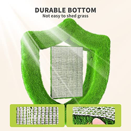 LOOBANI Artificial Turf Indoor Outdoor, Realistic Synthetic Grass with Drainage Holes, Artificial Grass Turf for Balcony Garden Landscape Decoration, 5 Feet x 10 Feet - size: 5 Feet x 10 Feet