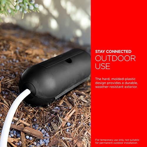 UltraPro Outdoor Extension Cord Safety Cover, Weather Resistant, Protect Outdoor Outlet, Christmas Holiday Decoration Light, 2 Pack, 66148 | Black - color: Black, size: 2 Pack