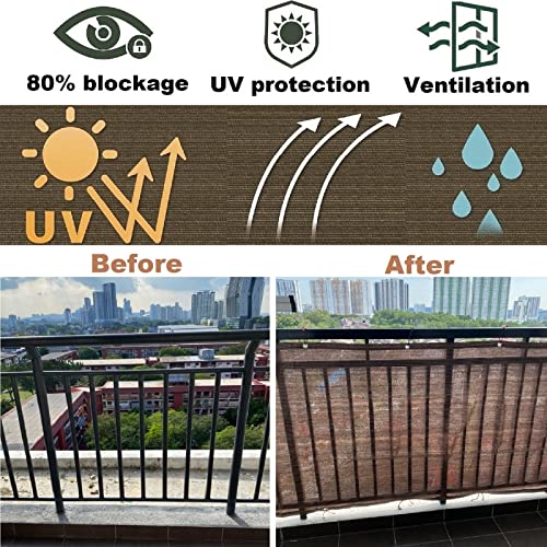 Shade Sail Sun Shade Cloth 3'3"x6'6" Rectangle Outdoor Canopy Outside Sunshade Awning Cover Privacy Screen Net UV Block for Patio Pergola Gazebo Porch Backyard Lawn Garden Outdoor Activities - color: Coffee, size: 3'3"x6'6"