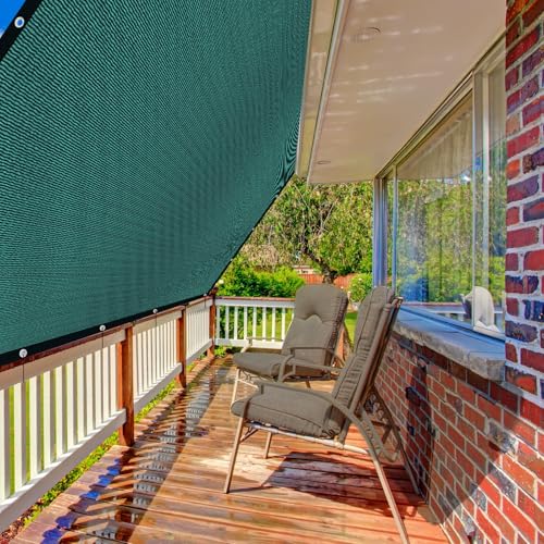 Shade Cloth for Garden,80% Mesh Tarp with Grommets Shade Cloth for Greenhouse,Patio,Vegetables,Plants Cover and Chicken Coops, Shade Net for Outdoor Garden[Green 10×12FT] - size: 10×12FT