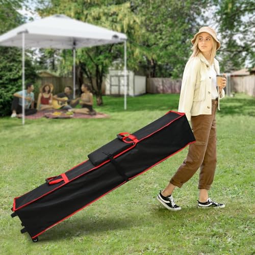 10 x 10 x 48in Tent Bag Replacement with Roller Wheels, Carrying Bag Parts with Handles for 10 x 10 Pop Up Canopy Tent, Made of 800D Waterproof Oxford Fabric for Outdoor Storage (10x10x48in) - size: 10x10x48