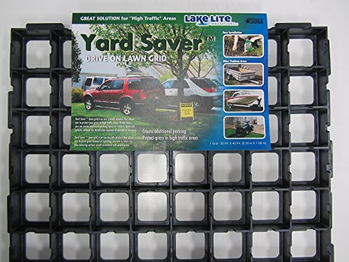 FGLLI01874-5PK Drive-On Lawn Grid, 38.5 x 19 x 1.25, Black (Pack of 5)