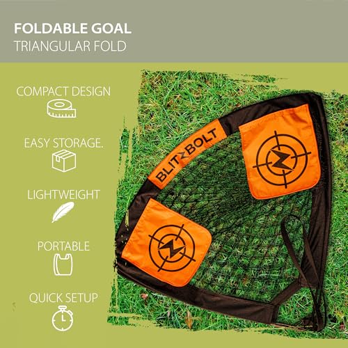Pop-Up Soccer Goal 4x3 ft (120x90 cm) – Portable, Durable, Easy Setup, Perfect for Kids and Adults Soccer Training and Games. Ideal for The Beach, Your Home and The Backyard. Great Gift.