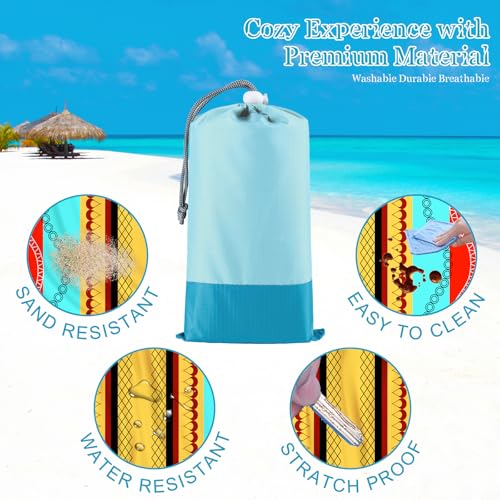 Beach Blanket Waterproof Sandproof 1-7 Adult Oversized 78 '' × 81 '' Lightweight Durable Compact Sand Free Extra Large Beach Mat for Travel Camping Hiking Picnic Blanket - color: Boho, size: 78“x81”