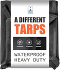 20 Mil Black Waterproof tarp 4×6ft Heavy Duty Canvas Cover for Outdoor All Weather Oxford Tarpaulin for Truk Bed Roof, Boats, Pool, Woodpile, Robust, Rip & Tear Proof - size: 4x6ft