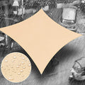 Royal Shade 14' x 14' Beige Rectangle Waterproof Sun Shade Sail Canopy, UPF50+ 98% UV Blockage & Water Resistant Awning rsTADS14, Outdoor Backyard Patio Garden Carport (We Make Custom Size)