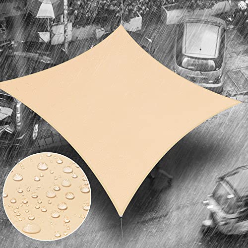 Royal Shade 4' x 18' Beige Rectangle Waterproof Sun Shade Sail Order to Make Canopy Awning, UPF50+ 95% UV Blockage Water Resistant, Outdoor Backyard Patio Garden Carport (We Customize) - color: Beige, size: 4' x 18' Custom Size