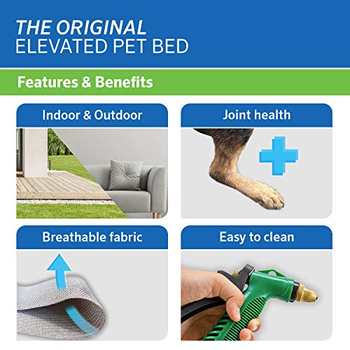 Coolaroo The Original Cooling Elevated Pet Bed, Medium, Brunswick Green - color: Brunswick Green, style: Medium Dog Bed