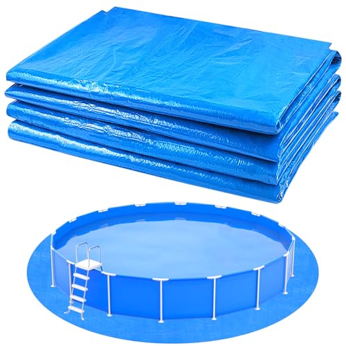 YEXEXINM 24Ft Round Pool Ground Cloths Swimming Pool Ground Cloth,Round Pool Liner Pad for Above Ground Swimming Pool,Heavy Duty Pool Ground Mat Protector to Prevent Puncture Pool Ground Tarp