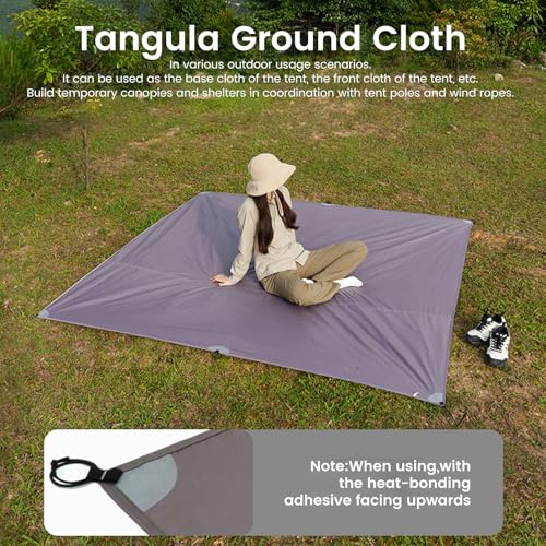 Trap Waterproof Camping Tent Accessories 0.53 Lbs Ultralight Footprint, 15D Compact & Lightweight Ground Tarps Mat for Hiking, Backpacking, Hammock with Storage Bag - size: 15D-L