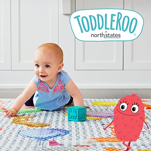 Toddleroo by North States - Superyard 2-Panel Extension: 65.5 Inch Play Yard Extension - Works with Superyard Playpens - Aqua - color: Aqua, size: 65.5 Inch