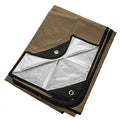 Arcturus Insulated Tarp, Reusable Heavy Duty Thermal Survival Blanket – 60x82in, Reflects 90% Body Heat, Waterproof, Windproof, 3-Layer Design, Reinforced Grommets, Coyote Brown - color: Coyote Brown