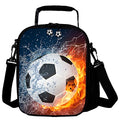 Lunch Tote, 2019 Upgrade Insulated Football Lunch Bag- Waterproof Reusable Lunch Box Portable Meal Bag Ice Pack for Kids Boys Girls -Black - color: Football Red