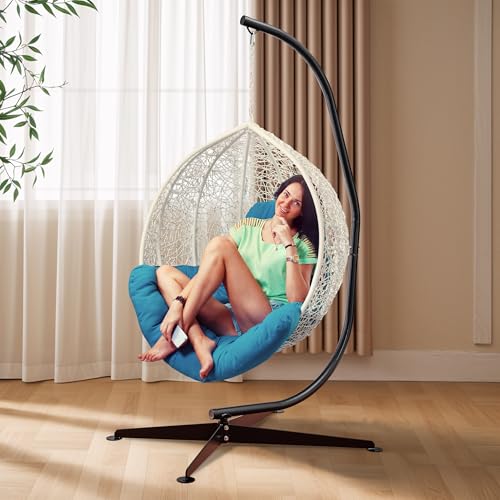 Sorbus Hammock Chair Stand Hanging Chair Stand- Steel Sensory Swing Stand- Weather & Rust Resistant C Stand- Adjustable Portable Stand 330lbs for Tree, Lounger, Air Porch, Indoor/Outdoor, Patio - size: 32 x 52 C Stand
