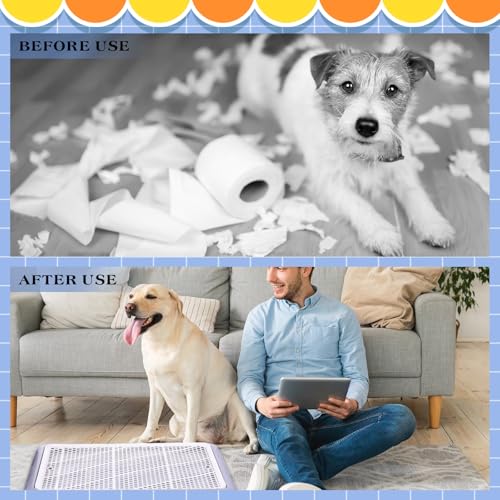 Mifoci Dog Training Pad Holder with Mesh Tray Non-Slip Leak Proof Puppy Potty Tray for Small Medium Large Dogs Pee Pad Holder Easy Clean Indoor Bathroom (25.59 x 18.90 Inch) - size: 25.59 x 18.90 Inch