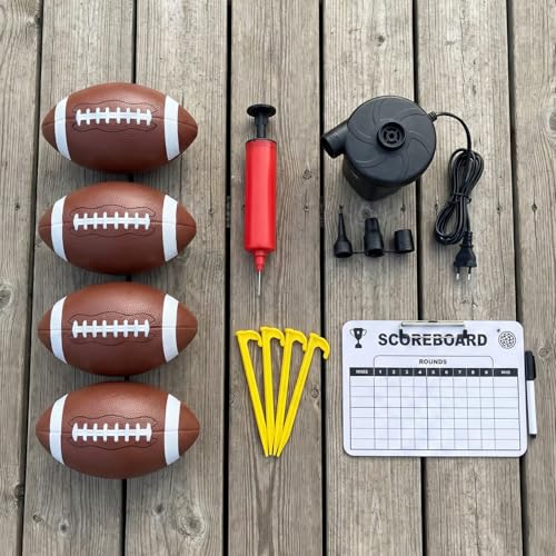 6FT Giant Inflatable Football Target Toss Game - Fun Indoor & Outdoor Yard Games for Kids & Adults, Football Party Throwing Games, Carnival Games, Camping & Tailgate Lawn Activities - color: Red