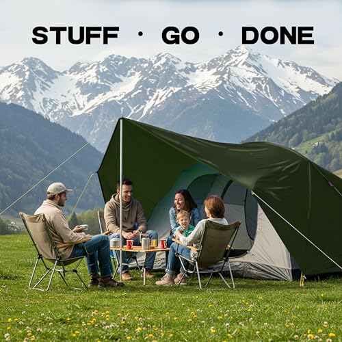 Heavy Duty Tarp 16' x 24' 9-mil Waterproof Poly Reinforced Tarp Cover Tent Shelter Camping Tarpaulin with Grommets Forest Green - color: 9mil Army Green, size: 16x24 FT