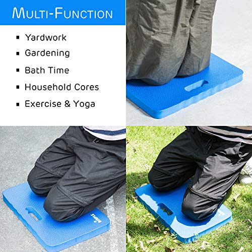 Dimple Thick Kneeling Pad | Garden Pad for Gardening | Kneeling Pad for Work | Garden & Bathtub Kneeler for Baby Bath | Kneeling Mat for Exercise & Yoga (XL) 17.8 x 11, Thickest 1-½"(2 Pack, Blue) - color: Blue, size: 2 Pack