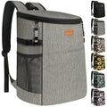 Camping Cooler Backpack 30 45 Cans, Soft Backpack Coolers Insulated Leak Proof Travel Cooler Bag Waterproof Lunch Picnic Beach Work Trip Thermal Bag Drink Beverage Beer Bag Cooler - color: Grey, size: 30 Cans