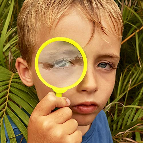 Adventure Kidz Outdoor Exploration Kit, Children’s Binoculars, Flashlight, Compass, Fox Whistle, Magnifying Glass, Backpack. Great Gift Set for STEM, Pretend Play - color: Yellow