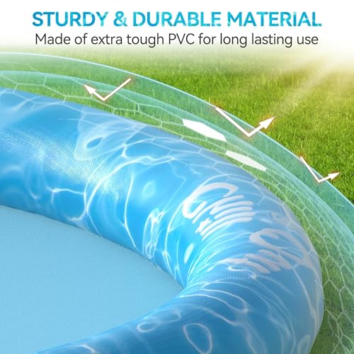 All for Paws Dog Splash Pad Sprinkler Mat – Non‑Slip Summer Cooling Pool for Dogs, Thickened PVC Outdoor Wading Pad to Play, 51 Inch, Large - size: Large 51in