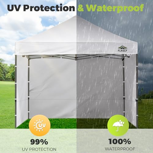 10x10 Pop Up Canopy Sidewall - 1 PC 300D Waterproof Attachable Tent Wall, Privacy Shade for Outdoor Events, Vendor Booths (Tent Not Included, Basic Style) - style: Basic Style