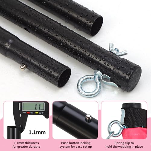 20ft Outdoor Volleyball & Badminton Combo Net Set for Backyard Beach with Adjustable Poles, Durable Anti-Sag Net, PU Volleyball, 2 Aluminum Rackets - color: Pink