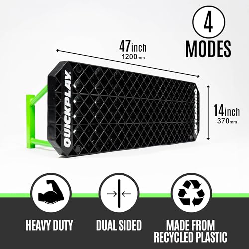 QuickPlay Replay Station 4-in-1 Soccer Rebounder Board - Portable Rebound Board for Backyard - Dual Surface, Dual Angle Soccer Passing Board for Passing & Reaction Skills - Soccer Training Equipment - style: Replay Station XL