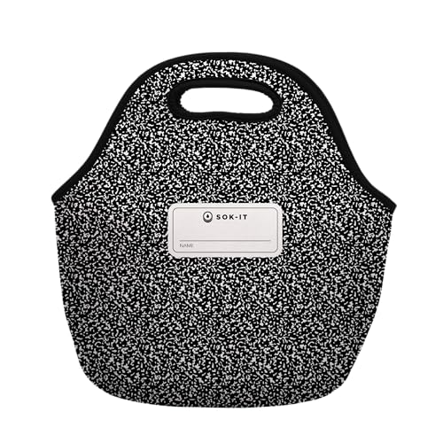 Sok It LunchTote Zippered Bag Insulated Neoprene Caddy (Compose Yourself, Large 4.5 Quart Lunch Tote) - color: Compose Yourself, size: Large 4.5 Quart Lunch Tote