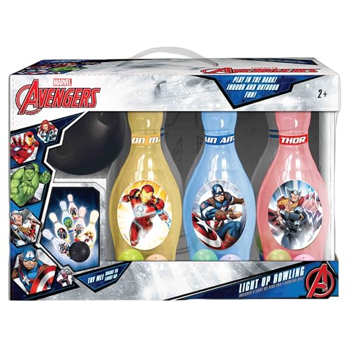 Hedstrom Light Up Bowling Set Game, Marvel Avengers - color: Marvel Avengers