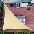 ShadeMart 10' x 10' x 14.1' Beige Triangle Sun Shade Sail Canopy SMTAPRT10, Water Permeable & UV Block, Heavy Duty, Easy Install & Durable for Patio Garden Backyard - We Make Custom Sizes