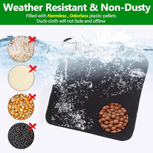 EunHo Cornhole Bags Set of 8 Regulation Size & Weight Corn Hole Bean Bags Official Professional All Weather for Tossing Game with Carry Case - color: Red/Black