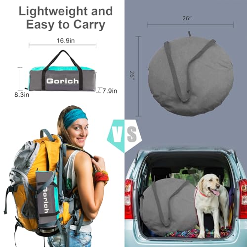 Gorich Beach Tent Sun Shelter for 3/4/6/8/10 Person with UPF 50＋ UV Protection, Lightweight & Easy Setup Beach Shade Canopy, Portable Beach Shade Tent Beach Cabana - color: Turquoise, size: 8 Person