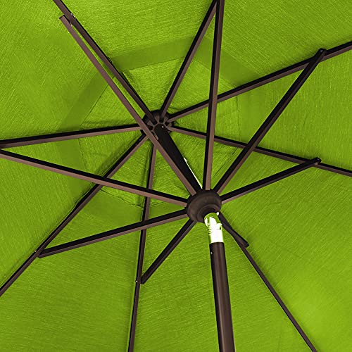 EliteShade USA 10-Year-Non-Fading 10Ft Market Patio Umbrella, UPF 50+ UV Protection Performance Sun Umbrella, Heavy Duty Commercial Grade Outdoor Table Umbrella with Crank & Tilt, Windproof Vented Top for Garden, Pool, Deck and Outdoor Playsets, Macaw Gre