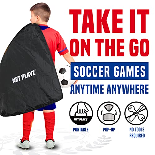 NET Playz 4ftx3ft Easy Fold-Up Portable Training Soccer Goal, 36" D x 48" W x 36" H - style: Set of 2