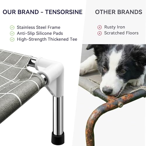 Elevated Dog Bed Pet Cot - Dog Cots Beds for Medium Dogs | Detachable Raised Cat Dog Pet Bed for Medium Dogs - size: Medium-Open